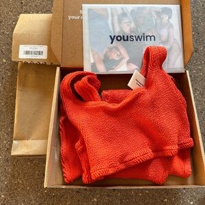 Brand New Tangerine Youswim Aplomb Standard Waist Two-Piece Stretch I